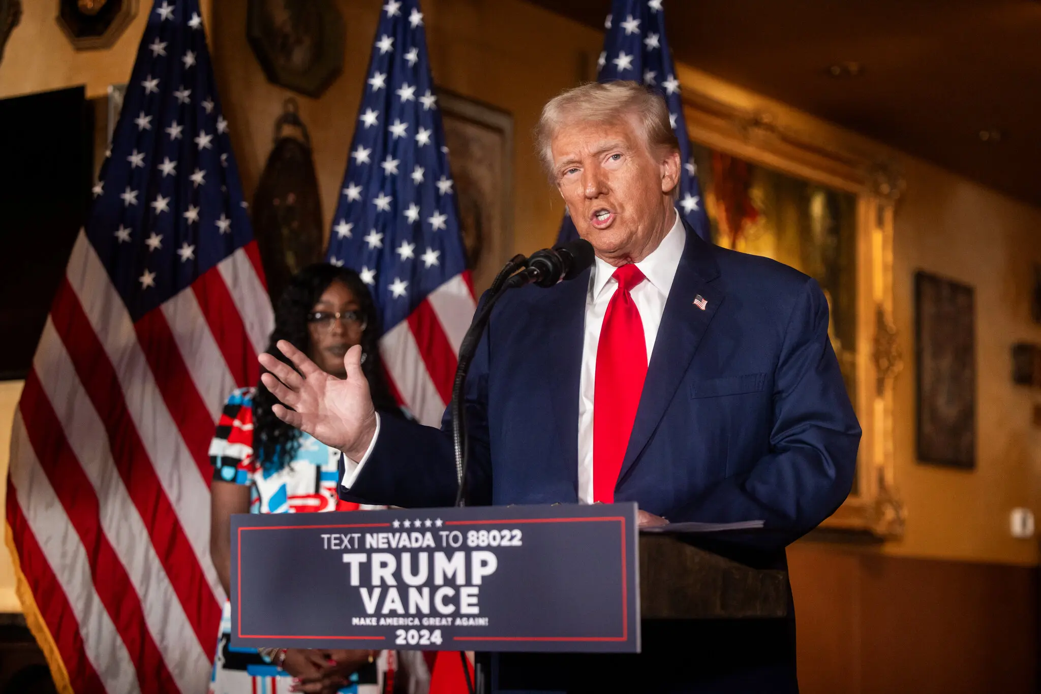 Former President Donald J. Trump’s proposals include a 10 to 20 percent tariff on most imports, as well as a more than 60 percent tariff on Chinese products.Credit...Roger Kisby for The New York Times